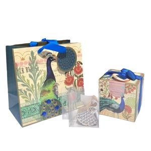Seasonal Packaging Proud Peacock 3-pc Gift Set (Blue)
